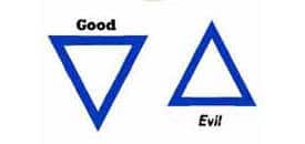 Good is the American form of government while evil represents Roman Catholic government.
